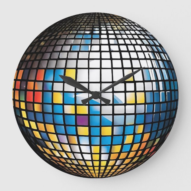 Mirrorball Glitterball Clock (Front)
