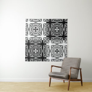 Mirrored Bits Grid Tapestry