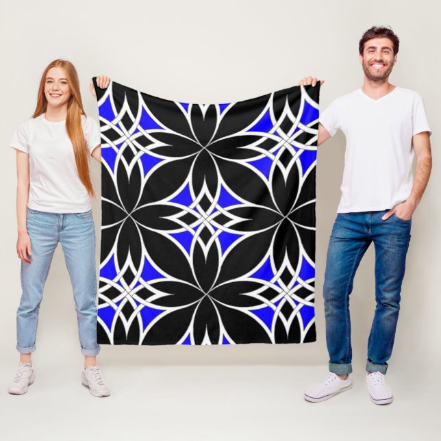 Mirrored Celtic ( Blue ) Fleece Blanket (In Situ)