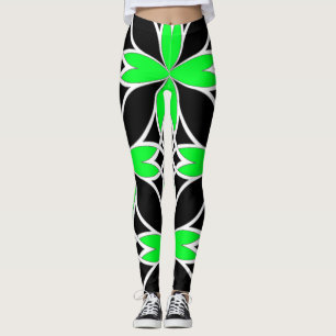 Mirrored Celtic ( Green Invert ) Leggings