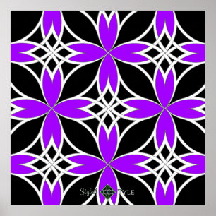 Mirrored Celtic ( Purple Invert ) Poster