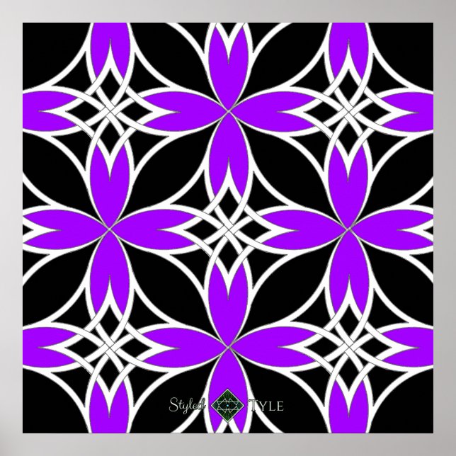Mirrored Celtic ( Purple Invert ) Poster (Front)