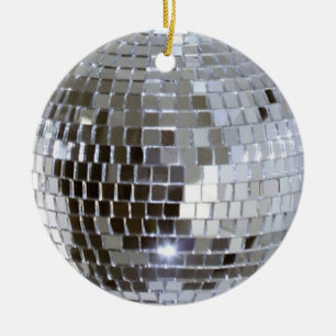 Mirrored Disco Ball 1 Ceramic Tree Decoration