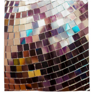 Mirrored Disco Ball Shower Curtain