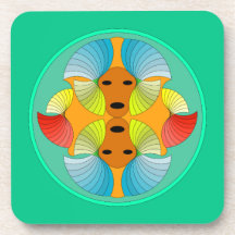 Mirrored Faces Coasters