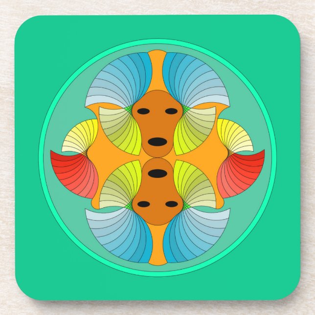 Mirrored Faces Coasters (Front)