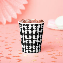 Mirrored Ghost Pattern Paper Cup