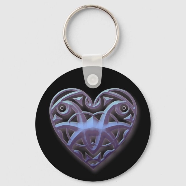 Mirrored Hearts Key Ring (Front)