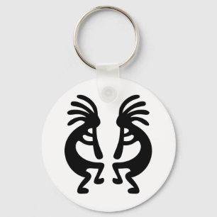 Mirrored Kokopelli Key Ring