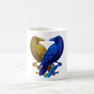 Mirrored Raven Pair Coffee Mug