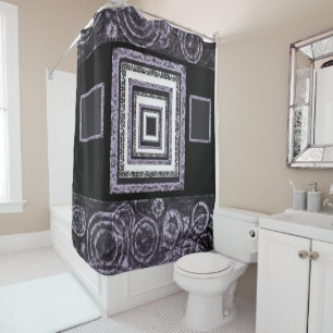 Mirrors purple black showercurtain shower curtain