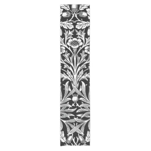 Mirrors's Acorns and Oak Leaves Black & White Short Table Runner