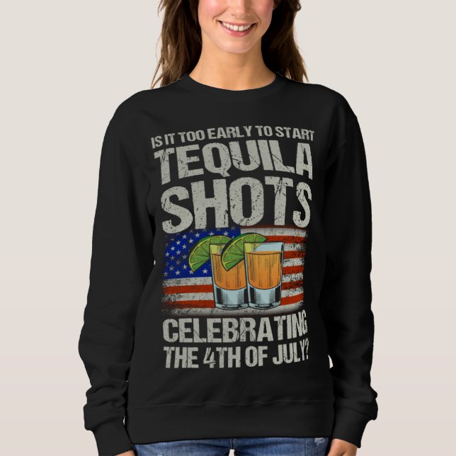 Mis Amigos 4th of July Salt Lime & Tacos Tequila Sweatshirt (Front)