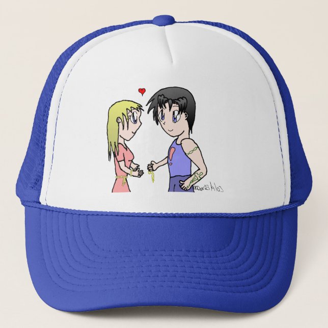 Mis-Matched Couple Trucker Hat (Front)