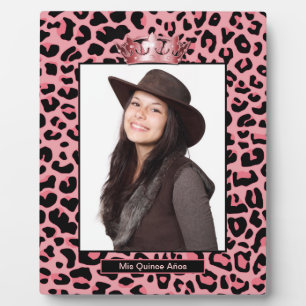 Mis Quince Años Jaguar Print Photo Plaque