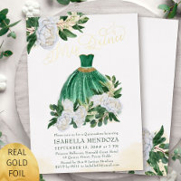 Mis Quince Emerald Green Princess Quinceanera Gold