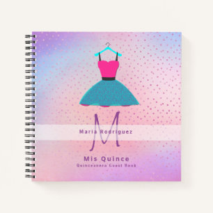 Mis Quince Quinceanera Dress GUEST BOOK Customised