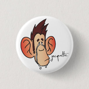 misadventure jacquette cries 3 cm round badge