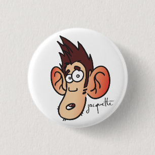 misadventure jacquette frightened 3 cm round badge