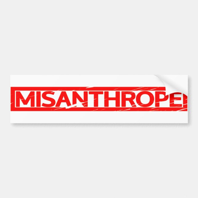 Misanthrope Stamp Bumper Sticker (Front)