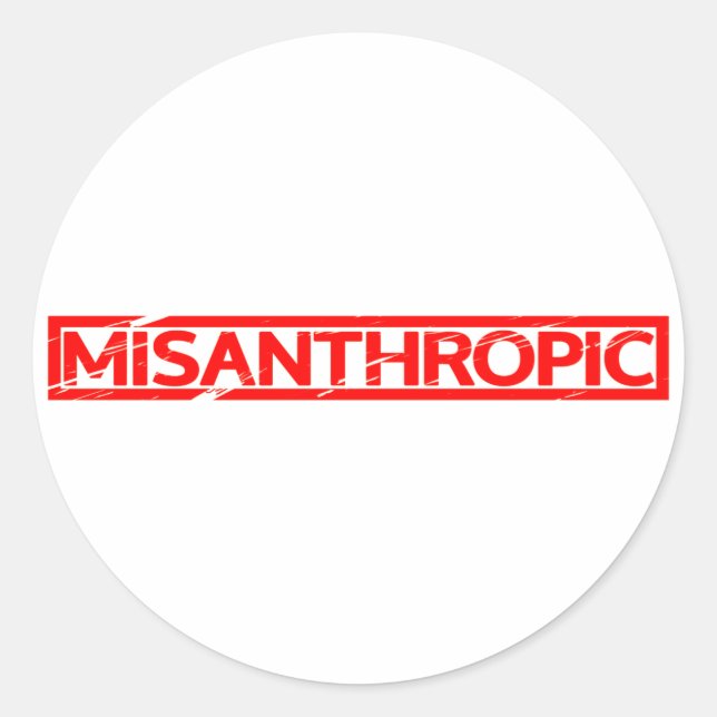 Misanthropic Stamp Classic Round Sticker (Front)