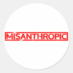 Misanthropic Stamp Classic Round Sticker