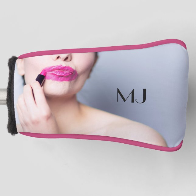 Misapplied Lipstick custom monogram putter cover (Front)