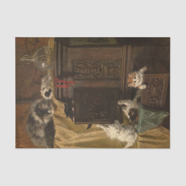 Misbehaving by Henriette Ronner-Knip Tissue Paper (Front)