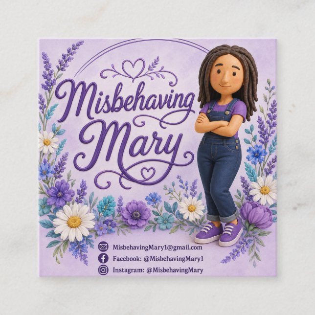 Misbehaving Mary Business Cards (Front)