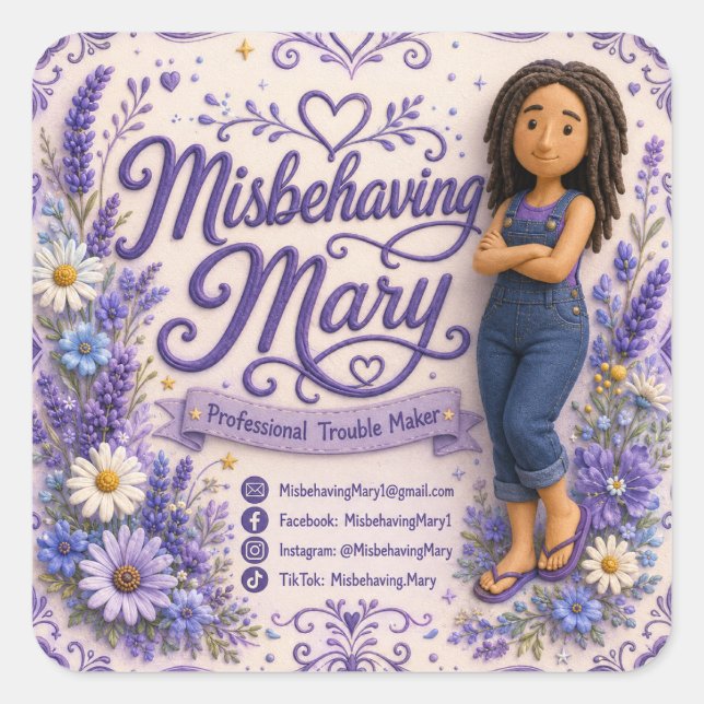 Misbehaving Mary Sticker (Front)