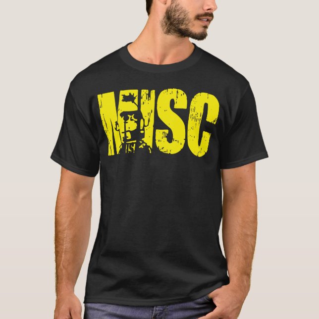 MISC Bodybuilding Shirt - Yellow Text (Front)