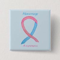 Miscarriage Awareness Ribbon Custom Art Pins