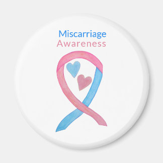 Miscarriage Awareness Ribbon Heart Art Magnet