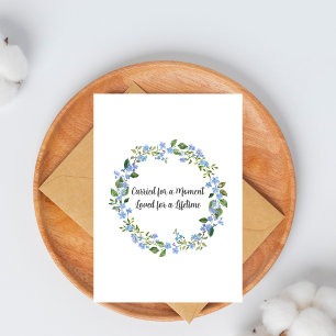 Miscarriage Baby Loss Forget Me Not Remembrance Card