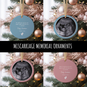 Miscarriage / Baby Loss Memorial Ultrasound Photo Ceramic Ornament