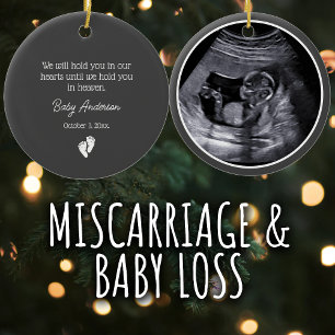 Miscarriage / Baby Loss Memorial Ultrasound Photo Ceramic Ornament