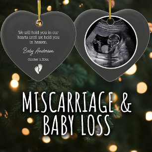 Miscarriage / Baby Loss Memorial Ultrasound Photo Ceramic Ornament