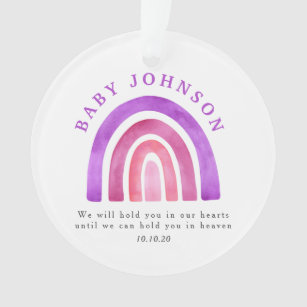 Miscarriage Baby Loss Rainbow Remembrance Ornament