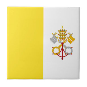 Miscellaneous - the Vatican City Pattern Flag Ceramic Tile