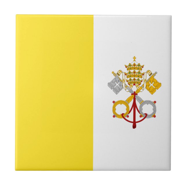 Miscellaneous - Vatican City Flag Pattern Ceramic Tile (Front)