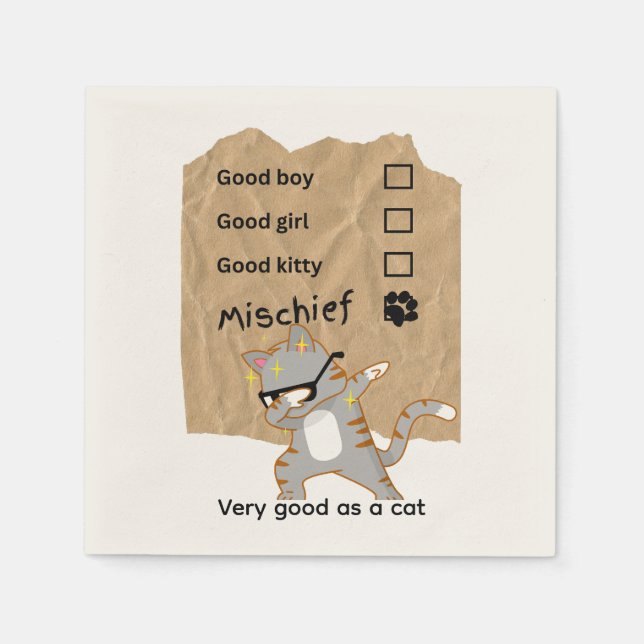 Mischeif cats napkin (Front)