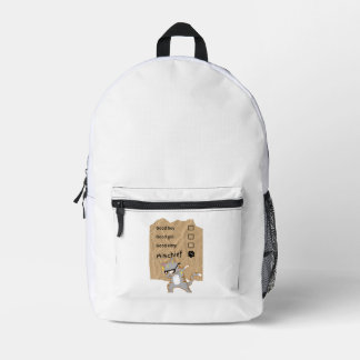 Mischeif cats printed backpack