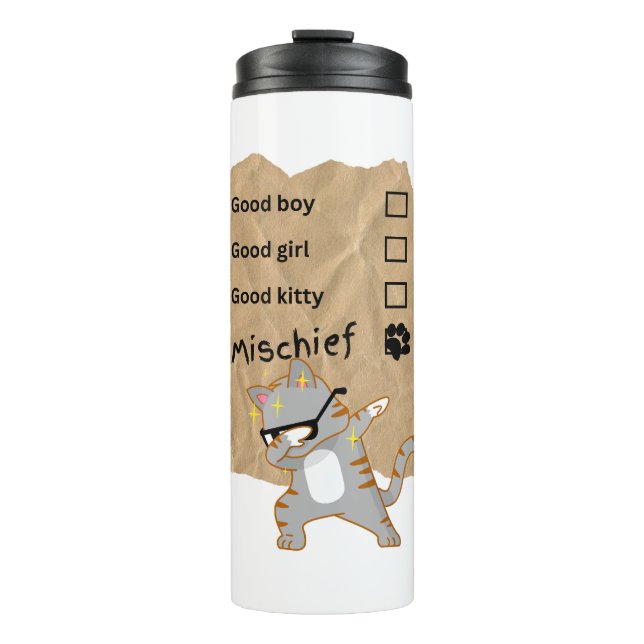 Mischeif cats thermal tumbler (Front)