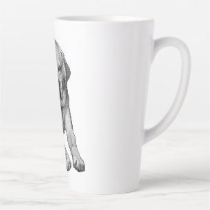 Mischief in Scarlet Dots Latte Mug