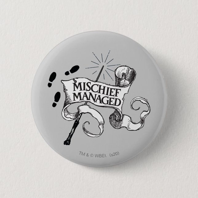 Mischief Managed 6 Cm Round Badge (Front)