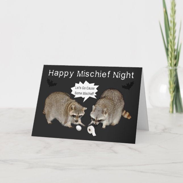 Mischief Night Greeting Card (Front)