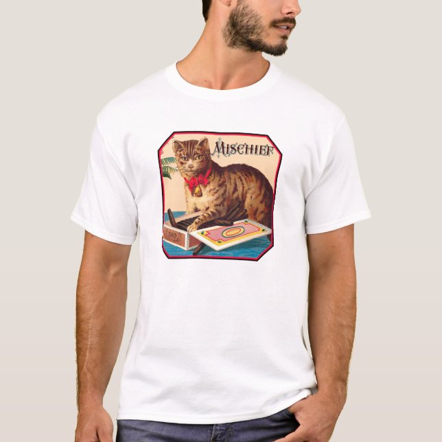 Mischief the Cat T-Shirt (Front)