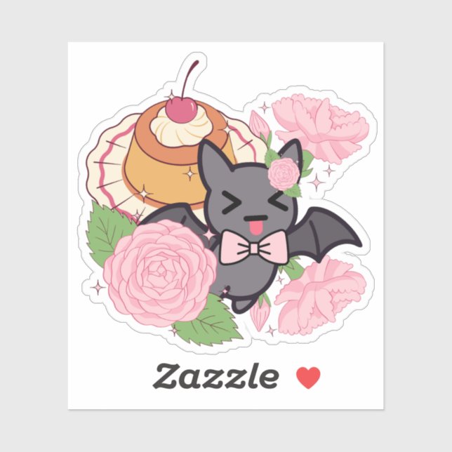 Mischievous Bat and Kawaii Caramel Flan (Sheet)