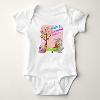 Mischievous Bunny Egg Hunt  Baby Bodysuit