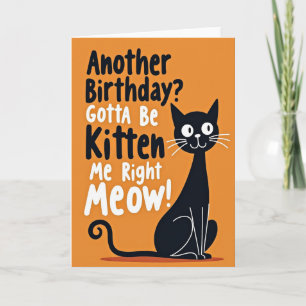 Mischievous Cat Birthday Card
